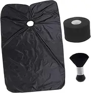 OSOLADY 1 Set Professional Hair Cutting Cape with Neck Duster Brush Lightweight Hair Dyeing Shawl for Home Salon Use Easy to Wear and Clean Barber Suit