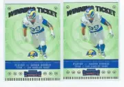 Lot (2) AARON DONALD 2020 Contenders Winning Ticket Insert- Los Angeles Rams