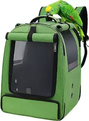 Bird Travel Backpack Cage, Portable Pet Bird Parrot Carrier Breathable Pet Birds