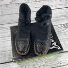 Sam Edelman Women's Bren Black Nylon Quilted Ankle Studded Boots Size 7