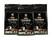 espresso coffee cups - ORGANIC COLOMBIAN GROUND DECAF COFFEE - low acidity 3Pack
