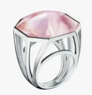 $420 BACCARAT 55 SIZE 7 L'Illustre Ring LARGE PINK Crystal Grand Model MIB