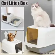 Large Detachable Enclosed Cat Litter Box Spatter-Proof Fully Enclosed Cat Toilet