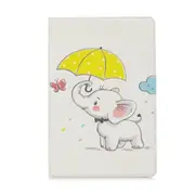 Colored Drawing Elephant under the Umbrella Pattern Horizontal Flip Leather Case for Galaxy Tab S5e 10.5 T720 / T725, with Holder & Card Slots & Wallet