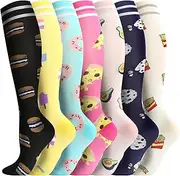 [Pnosnesy] Compression Socks, (7 Pairs) for Men & Women 15-20 mmHg is Best for Athletics, Running, Flight Travel, Support