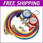 5FT Manifold Gauge Set for R410A R404A R22 R134A R12 - Durable Diagnostic Tool