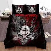 v2417 Bed Sheets Devildriver Skull Art Quilt Duvet Cover Set Comforter Cover Bedroom Decor Kids3-Piece Bedding Set (1 Duvet Cover + 2 Pillow Shams) Be