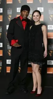 Ashley Walters Christina Ricci pose backstage Awards Room Orange B- Old Photo