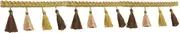 Dickly Long Fringe Trim,Tassel Lace Trim,3.5'' Wide Polyester Tassel,Polyester Fringe for DIY Craft Costume Craft Quilting Dress, Gold