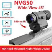 940nm NVG50 IPX7 Night Vision Monocular Goggles 2K 45° Wide View WiFi Infrared