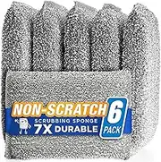 SPONGENATOR Kitchen Scrubbing Sponges - Heavy Duty Non-Scratch Scrubbing Cleaner Sponges in 1 Color - Multi-Surface Non-Metal Dish Scouring Scrubbers for Fast Cleaning (6)