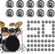 Percussion Drum Cymbals Ring - 50 Tambourine Rings | Bell Drum Accessories Replacement | Stainless Steel Tambourines Rings cymball Ching ring,Jingle Effect Drums Accesories Replacements For Events