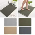 Non-slip Bath Mat Decorative Bathroom Rug Quick-drying Waffle Texture Floor