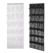 24 Pocket Shoe Organiser Bag Over Door Holder Hanging Shelf Storage Rack Hooks