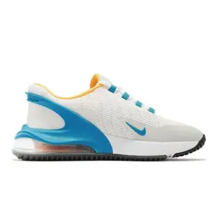 Nike 休閒鞋 Air Max 270 Go GS 大童鞋 女鞋 白 橘 藍 後踩式鞋跟設計 氣墊 回彈 DV1968-100