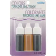 Life Of The Party Liquid Soap Dye 0.25oz 3/Pkg-Yellow, Turquoise & Lime 530-16