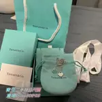 TIFFANY&CO 蒂芙尼 RETURN TO TIFFANY 經典 雙愛心 雙鍊條 純銀 項鍊 吊墜