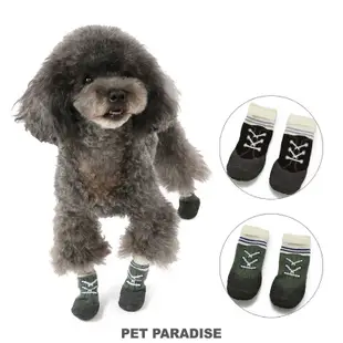 貝果貝果 日本 pet paradise  寵物外出 鞋襪 黑色/綠色[A3743]