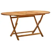 Folding Garden Table 160X85x75 Cm Solid Acacia Wood Patio & Garden Tables