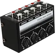 Totority Audio Mixer Mini Mixer Empty Car Diffuser Bottles Club Mixer Electronic Mixer Passive Mixer Portable Mixer 4- Mixer Sound Mixer 4-channel Mixer Minipc Mixer Audio Iron Black