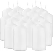 2x4 High White Pillar Candles, Set of 20, Unscented. Bulk Buy. Ideal for Wedding, Emergency Lanterns, Spa, Aromatherapy, Party