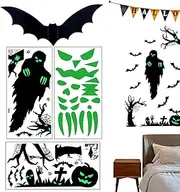Horror Decals for Wall,Scary Ghost Window Clings - Holiday Home Decor, Gothic Wall Decals for Ceiling, Parties, Children's Room