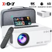 XGODY Projector 4K HD Wifi Bluetooth 12000 Lumen Home Theater Movie HDMI USB AU