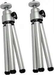 Homoyoyo 2pcs Portable Aluminium Alloy Mini Tripod Smartphone Holder Flexible Design for Stable Photography Compatible with Cameras and Phones for Travel and Self Timer Use