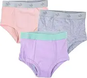 Conni Kids Tackers Washable Pull Up Briefs Underwear for Toilet Training and Youth Incontinence - 3 Pack - Grey, Pink, Bubblegum 6-8