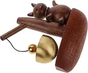 Doorbell for Home Entry Wooden Cat Door Chime Suction for Business Use
