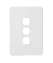 Vynco Metro 3 Gang Plate Only in Matte White