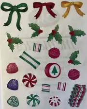 CHRISTMAS CANDY Stickers (22pc)Creative Memories•Holiday• Peppermint•Card Making