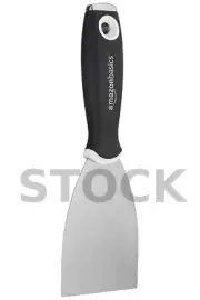 Amazon Basics 3" Flexible, Soft Grip, Carbon Steel Putty Knife with Hammer End