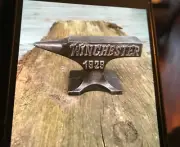 Winchester 1929 Cast Iron Embossed Miniature Advertising Blacksmith Anvil