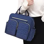 Large Mummy Changing Shoulder Travel Bag Hospital Baby Nappy Tote Handbag-Dark Blue