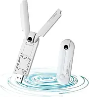 KuWFi CAT4-4G Unlocked WiFi USB Modem 150Mbps 4G LTE Router with SIM Card Slot, Cost-Effective Travel WiFi, 2 External Antennas, Supports 10 Users, White