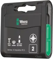 Wera Bit-Box 15 Impaktor Pozi PZ 2 15 Pce 057763