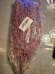 BEAUTIFUL! Artificial Glitter Pink Pine Needle Stems