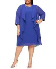 SL Fashions Regular & Plus Size Beaded Cuffs Jacket # 14A 1703 NEW
