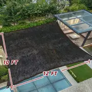 10*12FT Outdoor Sun Shade Sail Rectangle UV Canopy Sunshade For Garden Pool Yard