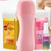 New Hawcay Roll On Wax Warmer For Hair Removal Depilatory Honey & Rose-Pink
