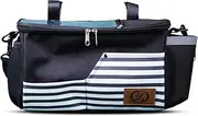 Jadin Pram Organiser, Waterproof Buggy Organiser with Zip, Organiser Pram with Drink Holder Offers Space for Baby Bottles, Nappies, Tissues and Toys