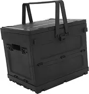 STOBAZA Portable Folding Camping Storage Box with Handle Multifunctional Car Trunk Organizer Collapsible Picnic Table Bin for Travel Camping Supplies