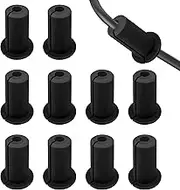 Sekonow 10 Pack Cable Grommet for Starlink for 3/4 Wall Hole, Silicone Wall Cable Pass Through Bushing Grommet Line Routing Kit Cord Cover Hider for Starlink Ethernet Wire (Black)