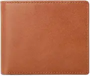 [SLEDEZ] Men’s Leather Wallet Men's Wallet Leather Thin Money Clip(Brown)