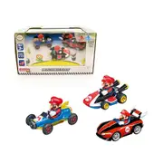 Carrera Licensed 1:43 Scale P&S Mario Kart Triple Pack Mario Wwings & Mach 8 Model Toy
