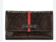 NWT Hammitt Benjamin painted Rattle Textured Leather Wallet Clutch Bag