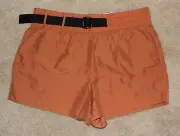 New Womens FLX Shorts 1X Orange Nylon Hiking Outdoor Activewear