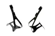 Chien King Double Strap Steel Toe Clips Medium Black w/ Bolts Bike Clip NEW