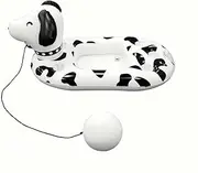 PVC Pool Float with Integrated Ball - Black & White Perfect for Summer Pool Parties, Pool Accessory LWX